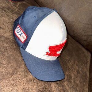 Fox Honda Navy and White Hat with Red Logo